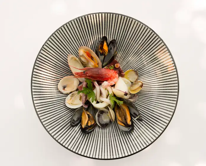 insalata di mare cotta al vapore-ristorante-ciccio-cielo-mare-terra-amalfi-coast